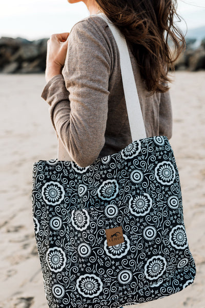 Floral Shopping Tote Bag Lemur Bags
