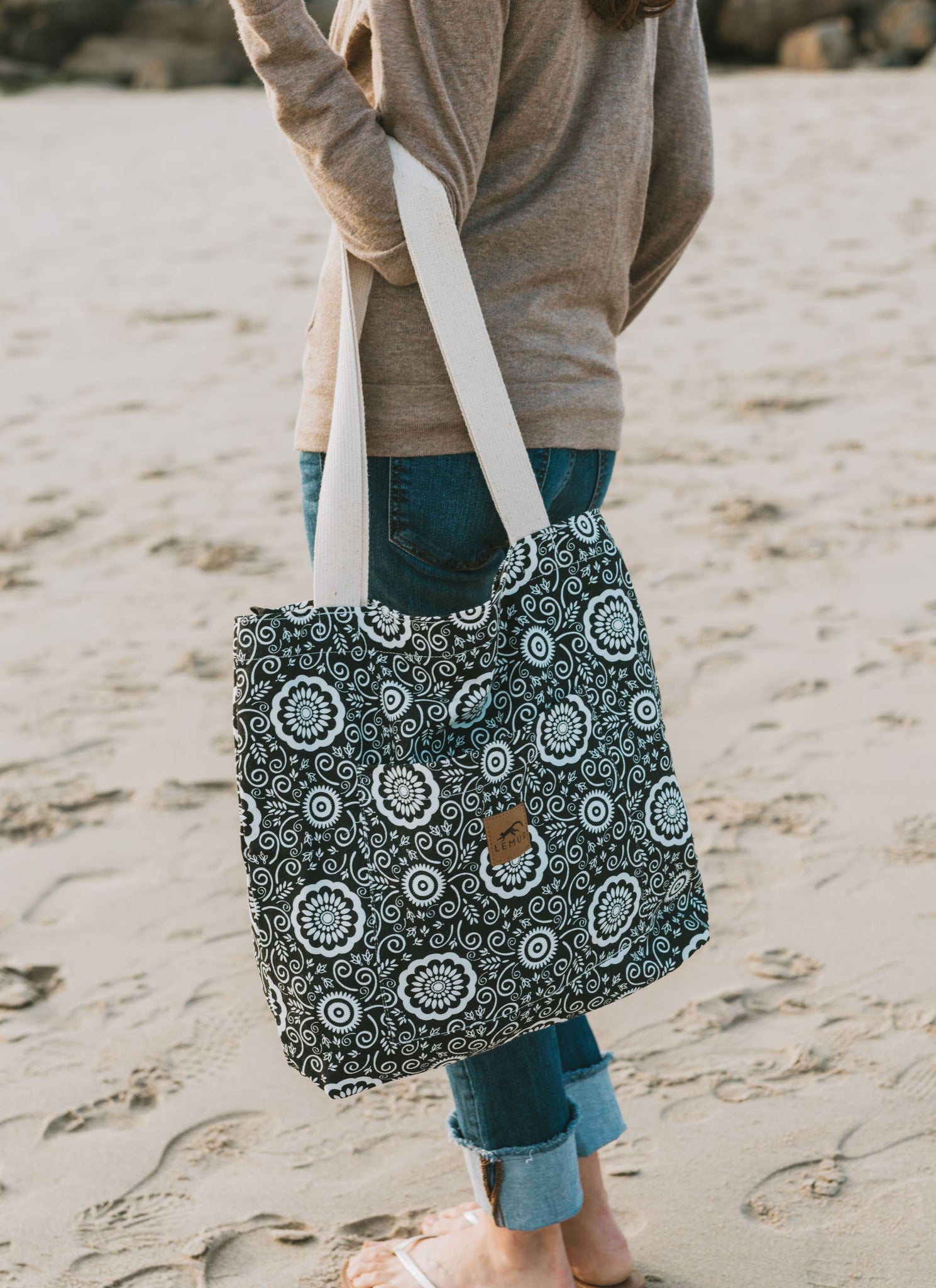 Floral Shopping Tote Bag