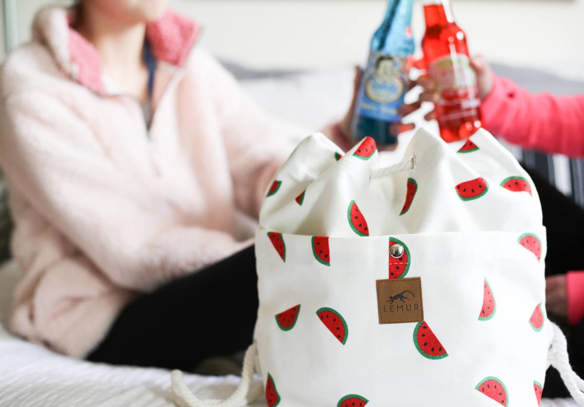 Watermelon Canvas Drawstring Day Bag