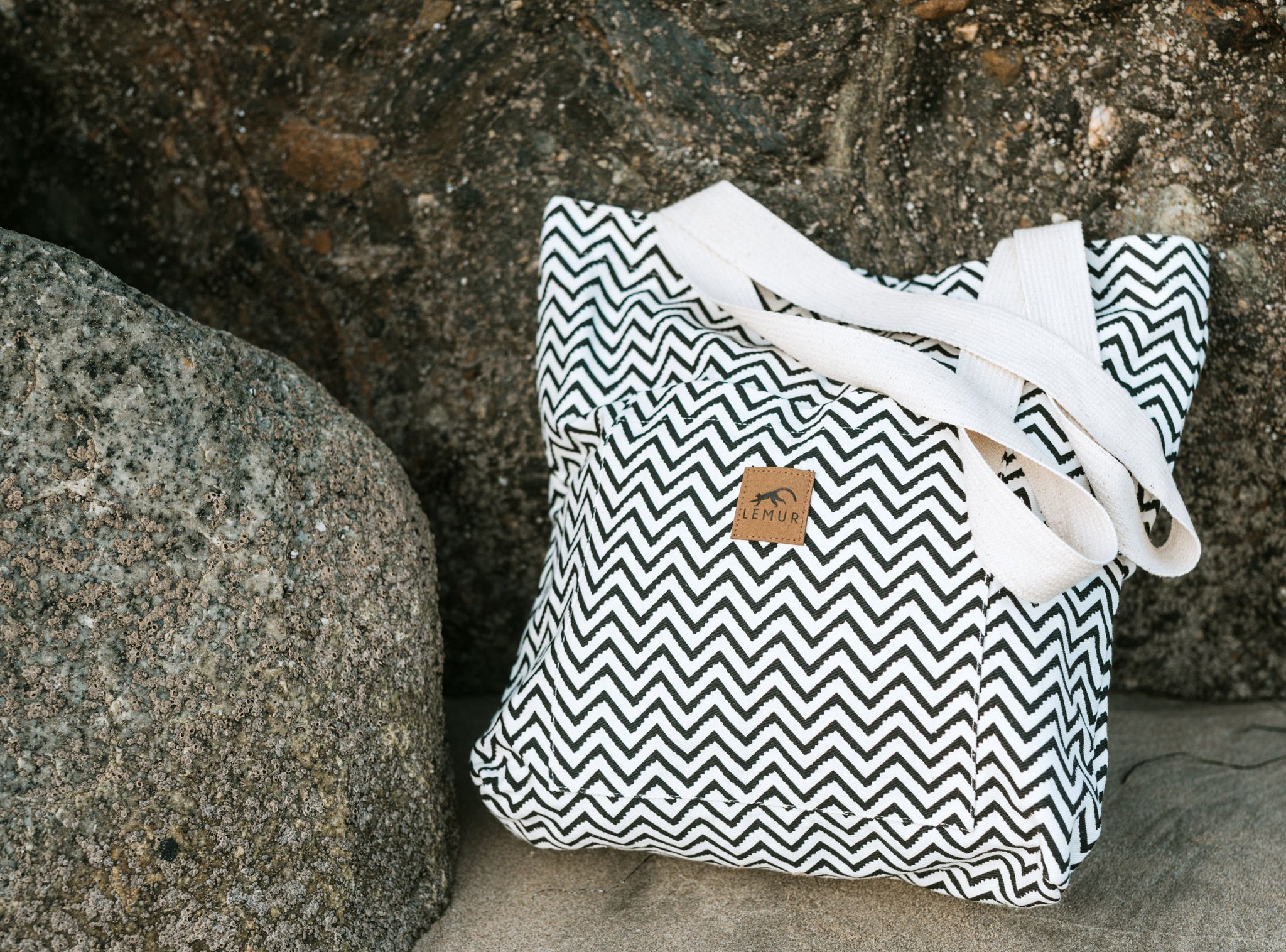 Zig Zag Shopping Tote Bag