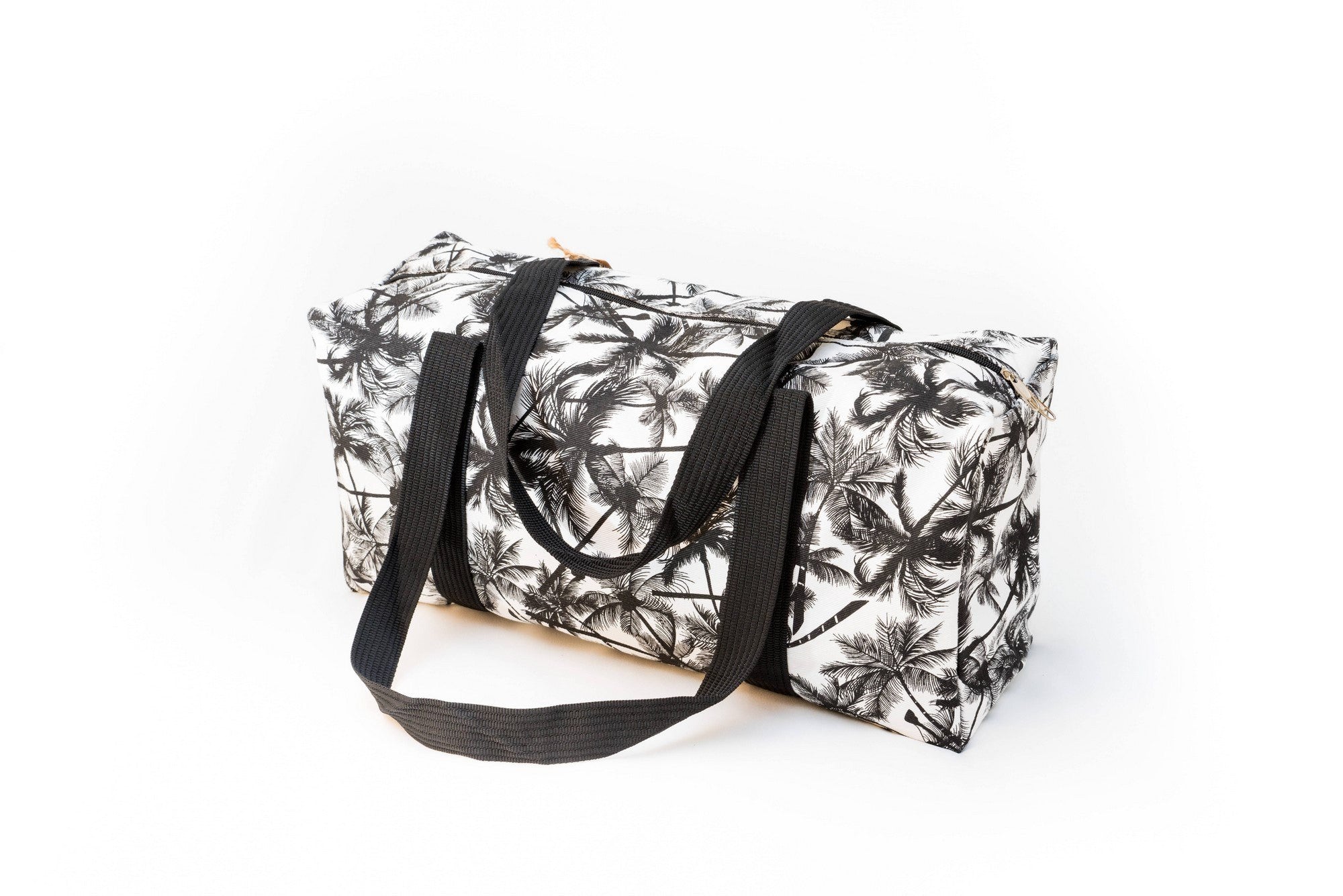 Canvas Duffel Bag - Canvas Duffel Bag - Gym Or Sports Bag, Carry-On Travel Luggage By Lemur Bags (Tropical Palm)