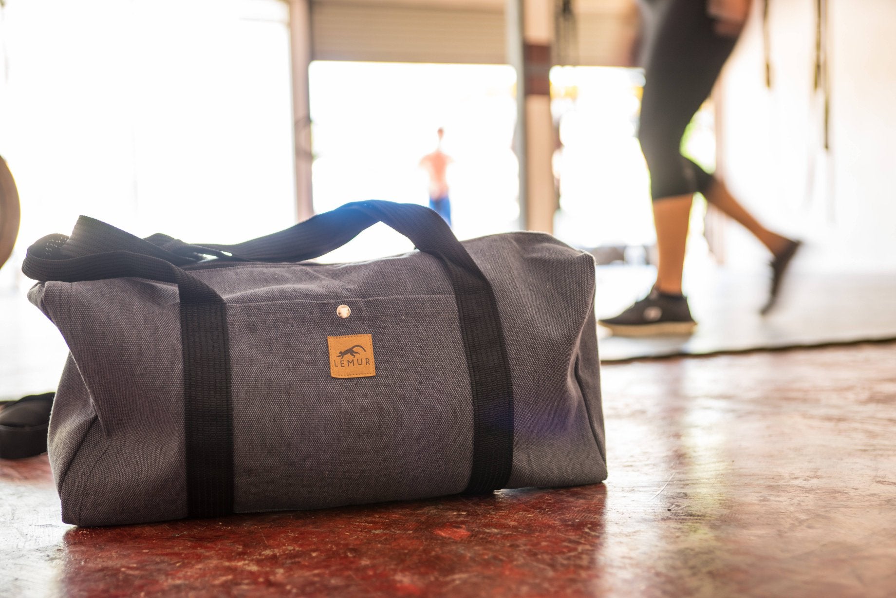 Stone Gray Canvas Duffle Bag