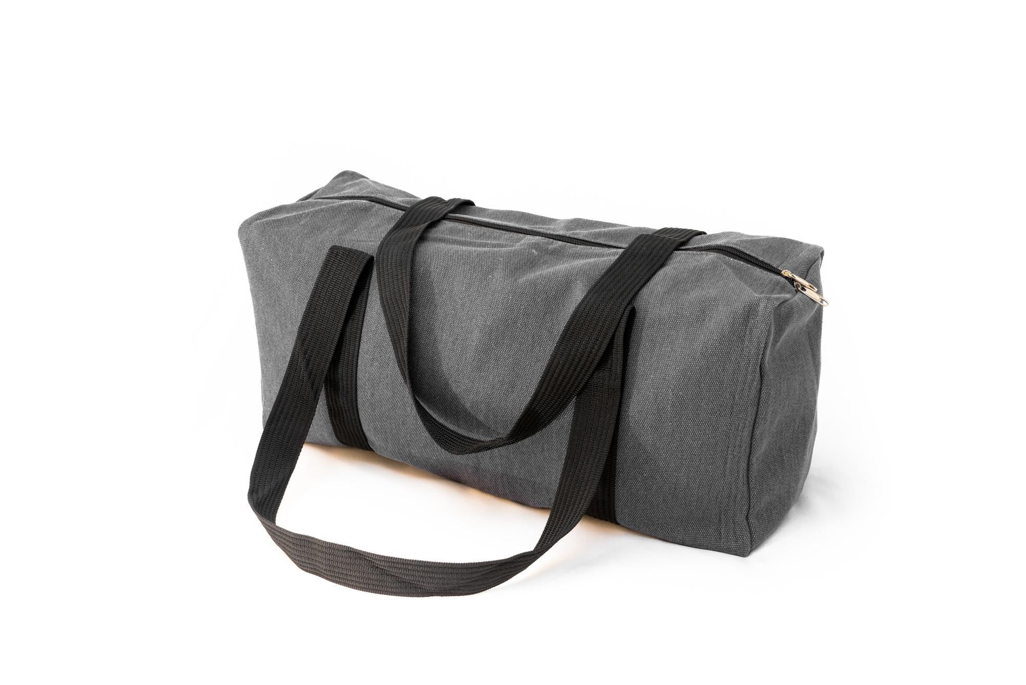 Stone Gray Canvas Duffle Bag