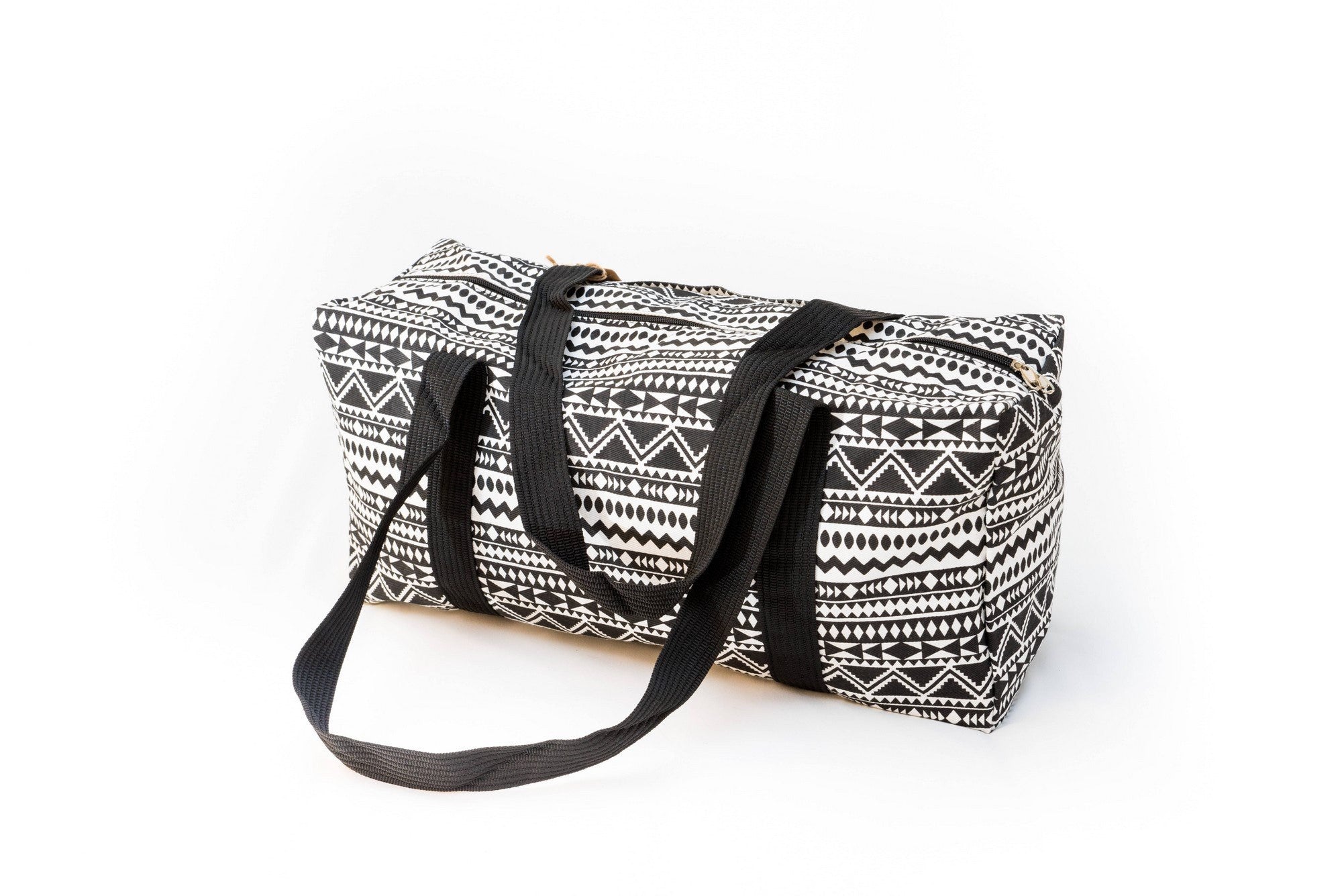 Canvas Duffel Bag - Canvas Duffel Bag - Gym Or Sports Bag, Carry-On Travel Luggage By Lemur Bags (Aztec Tribal)