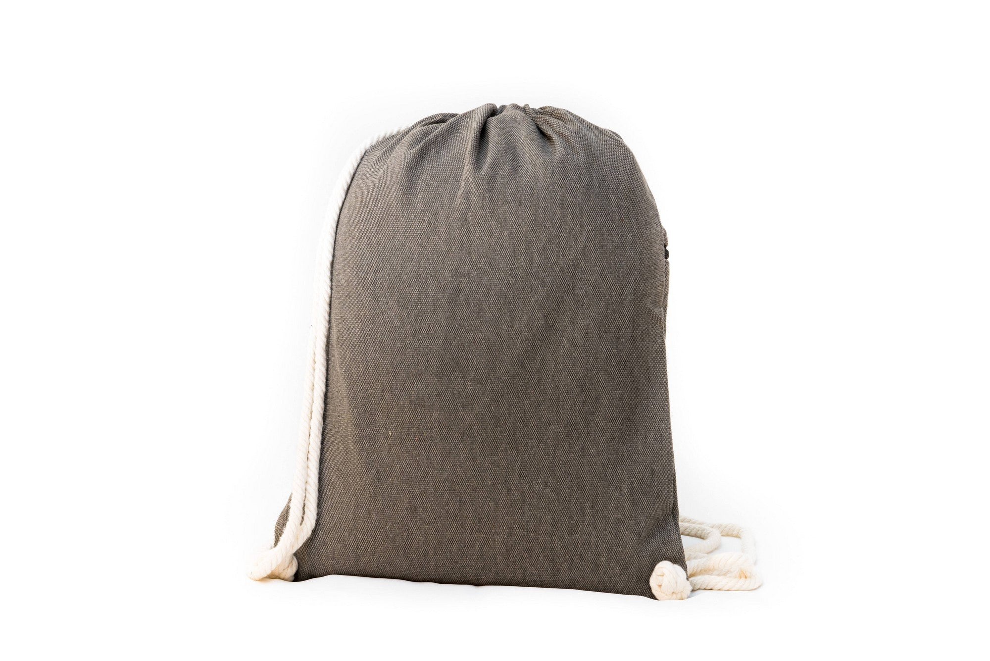 Stone Gray Canvas Drawstring Backpack – Lemur Bags